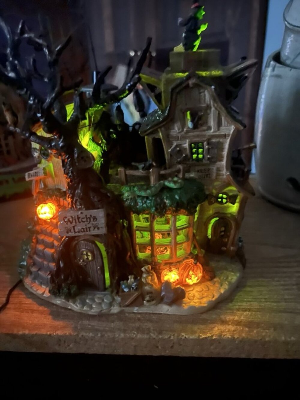 Lemax Halloween π Spooky Town WITCH'S LAIR Complete In Original Box & Tested